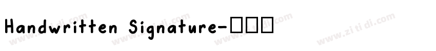 Handwritten Signature字体转换